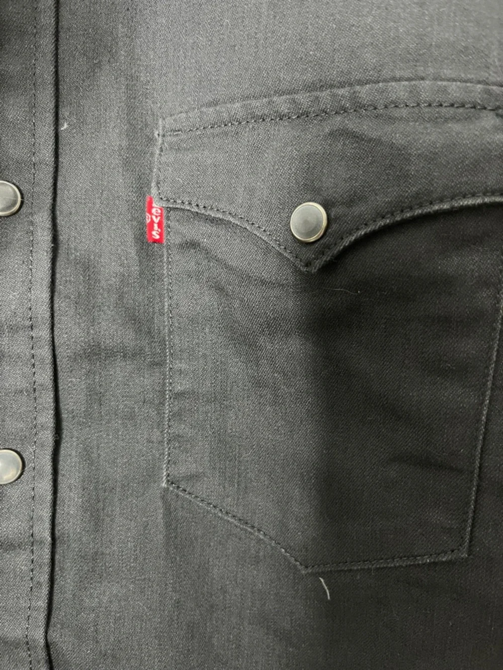 Levi's Black Men's Western Shirt Black Pearl Snap Size M